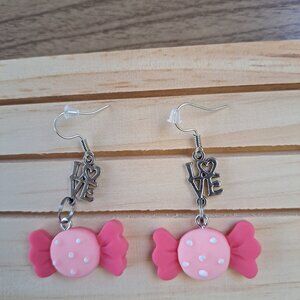 Pink Candy Love Brand New Earrings